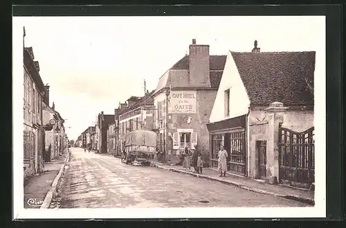 AK Vincelles, La Grande Rue, Cafe Hotel de la Gaite