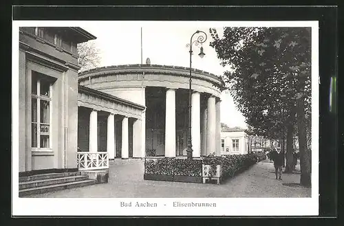 AK Bad Aachen, Partie am Elisenbrunnen