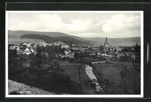 AK Kall /Eifel, Gesamtansicht aus der Vogelschau