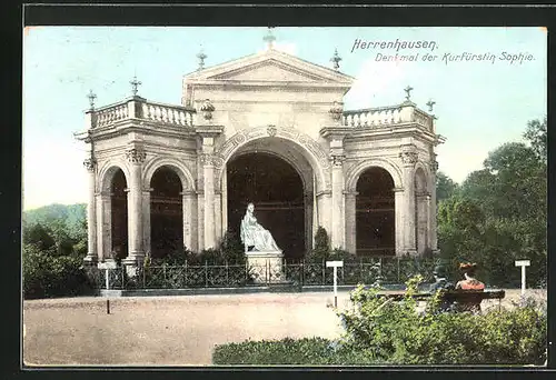 AK Herrenhausen, Denkmal der Kurfürstin Sophie