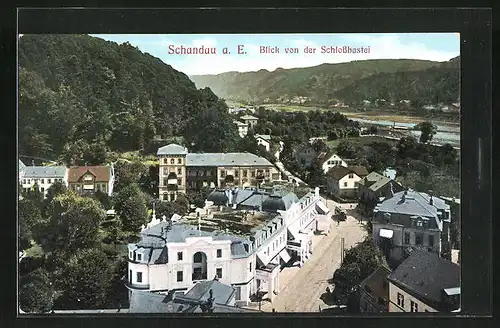 AK Schandau a.E., Blick von der Schlossbastei