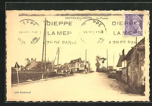 AK Neuville-les-Dieppe, La Fourche