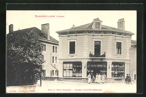 AK Rambervillers, Rue du Neuf-Octobre, Maison Valter-Renard