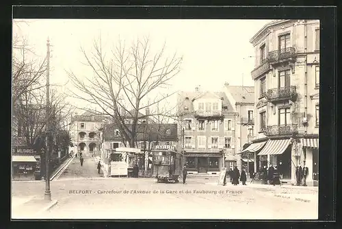 AK Belfort, Carrefour de l`Avenue de la Gare et du Faubourg de France