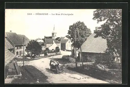 AK Pèrouse, La Rue Principale