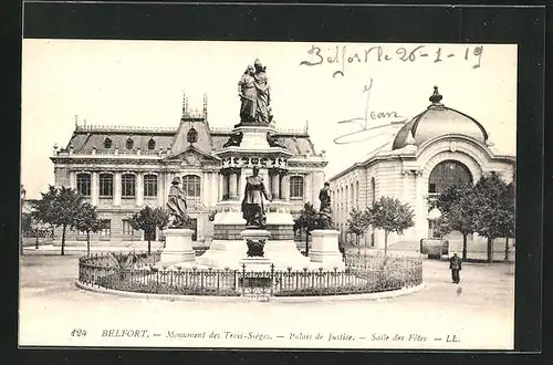 AK Belfort, Monument des Trois-Stèges, Palais de Justice, Salle des Filles