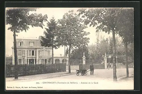 AK Giromagny, Avenue de la Gare