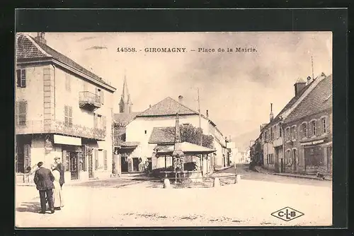 AK Giromagny, Place de la Mairie