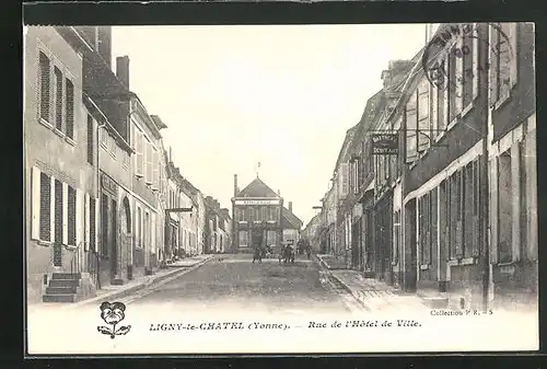 AK Ligny-le Chatel, Rue de l`Hotel de Ville