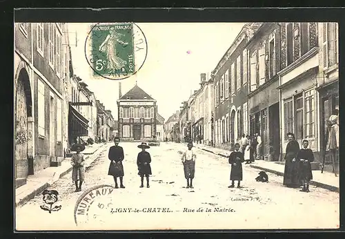 AK Ligny-le Chatel, Rue de la Mairie