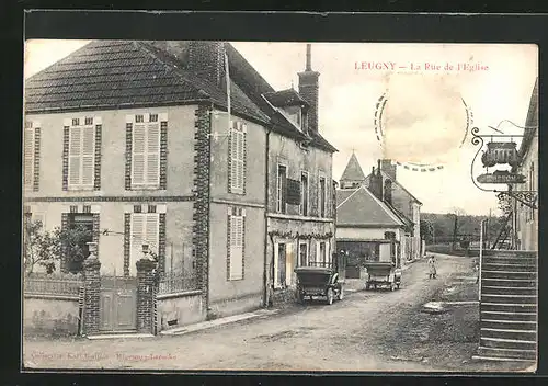 AK Leugny, La Rue de l`Eglise