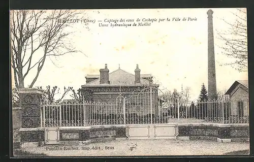 AK Maillot, Captage des eaux de Cochepie par la Ville de Paris, Usine hydraulique