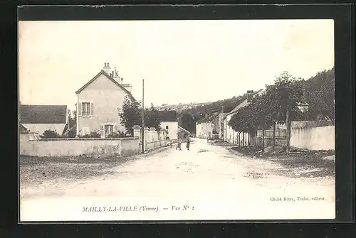AK Mailly-la-Ville, Strassenpartie