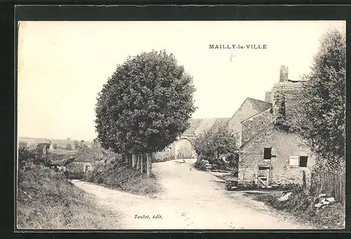 AK Mailly-la-Ville, Strassenpartie