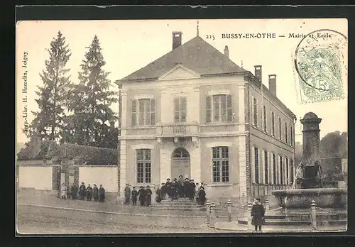 AK Bussy-en-Othe, Mairie et Ecole