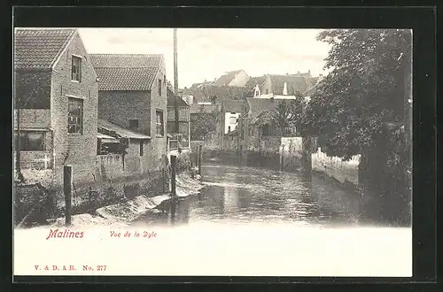 AK Malines, Vue de la Dyle