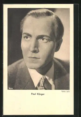 AK Schauspieler Paul Klinger mit ernstem Blick
