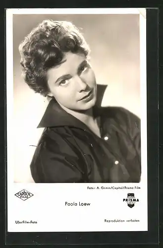AK Schauspielerin Paola Loew mit fescher Kurzhaarfrisur