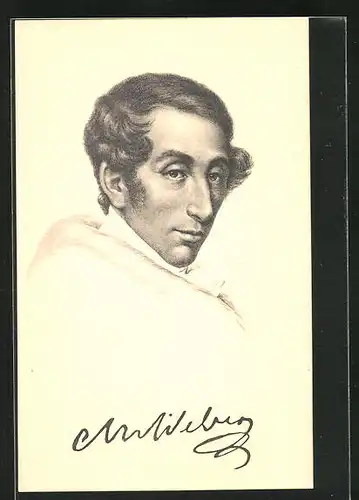 Künstler-AK Carl Maria von Weber, Portrait des Kapellmeisters zu Dresden