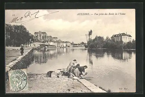 AK Auxerre, Vue prise des Bords de l`Yonne