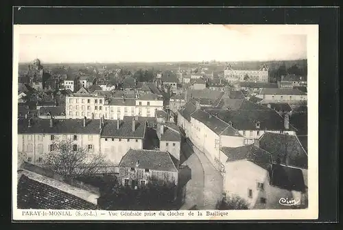 AK Paray-le-Monial, Vue Generale prise du clocher de la Basilique