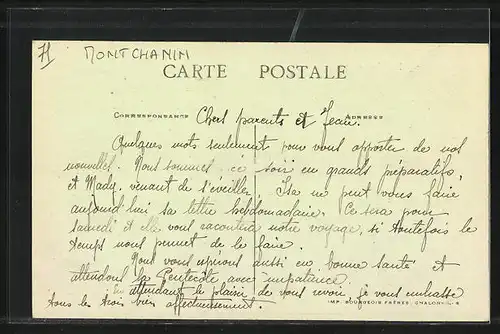 AK Montsarin, Vue sur le Chateau