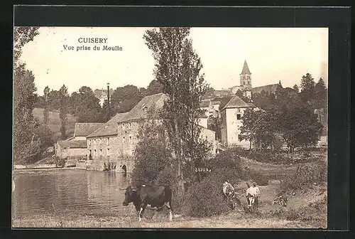 AK Cuisery, Vue prise du Moulin