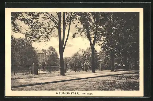 AK Neumünster, Promenade am Teich