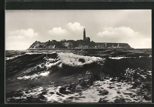 AK Insel Oie, Blick zum Leuchtturm auf der Insel