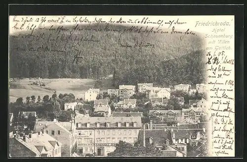 AK Friedrichroda, Hotel Schauenburg mit Villen am Gottlob