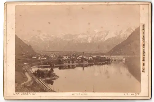 Fotografie L. Haidinger, Ansicht Zell a. See, Panorama gegen das steinerne Meer