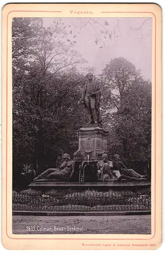 Fotografie Lautz & Isenbeck, Darmstadt, Ansicht Colmar, Bruat-Denkmal