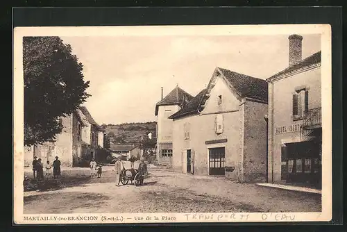 AK Martailly-les-Brancion, Vue de la Place