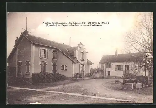 AK Buxy, Anciens Etablissemente des Ateliers St-Joseph - Facades des deux maisons d`habitation