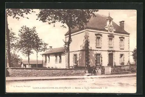 AK Saint-Christophe-en-Brionnais, Mairie et Ecole Communale