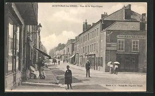 AK Montceau-les-Mines, Rue de la Rèpublique
