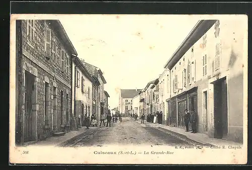 AK Cuiseaux, La Grande-Rue