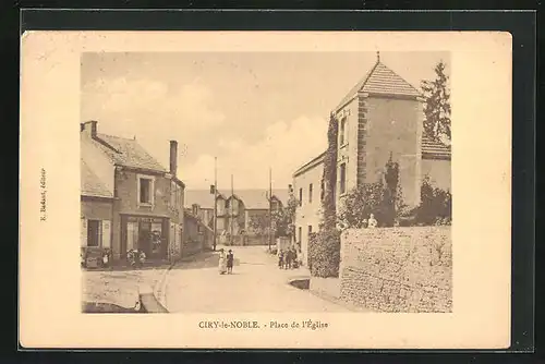 AK Ciry-le-Noble, Place de l`Èglise