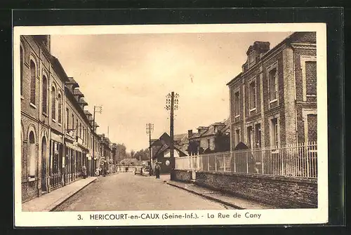 AK Hericourt-en-Caux, La Rue de Cany