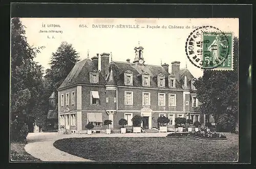 AK Daubeuf-Serville, Facade du Chateau de Serville