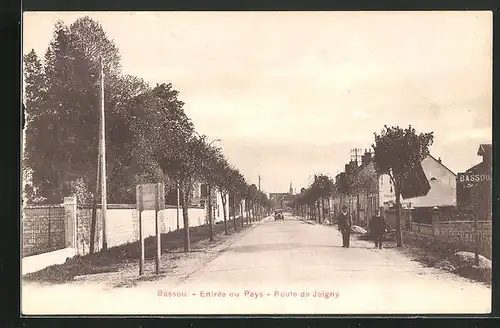 AK Bassou, Entrèe du Pays - Route de Joigny