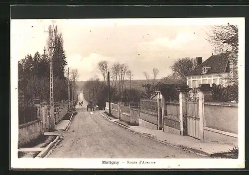 AK Maligny, Route d`Auxerre, Strassenpartie