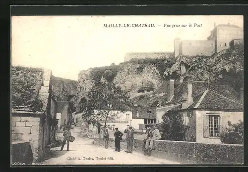 AK Mailly-le-Chateau, Vue prise sur le Pont