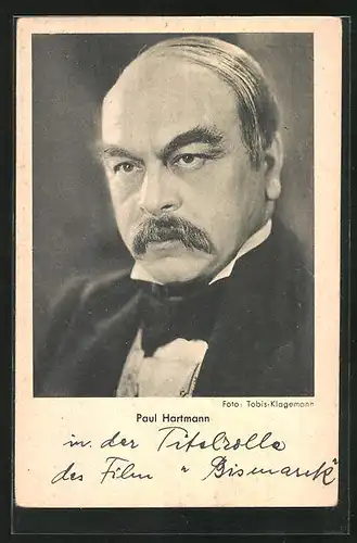AK Schauspieler Paul Hartmann mit Schnurrbart