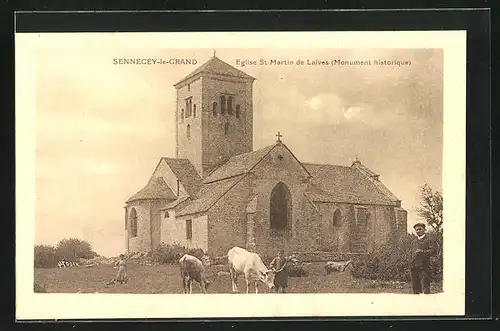 AK Sennecey-le-Grand, Eglise St.-Martin de Laives (Monument historique)