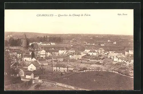 AK Charolles, Quartier du Champ de Foire