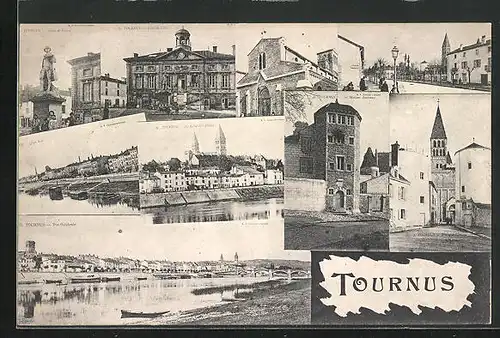 AK Tournus, Hotel de Ville, Quai Sud, Vue Generale, Maison Ancienne