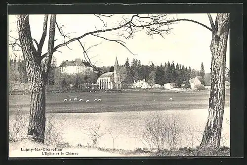 AK Lugny-les-Charolles, L`Eglise et le Chateau