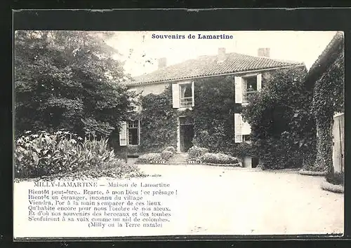 AK Milly-Lamartine, Maison de Lamartine, das bewachsene Haus