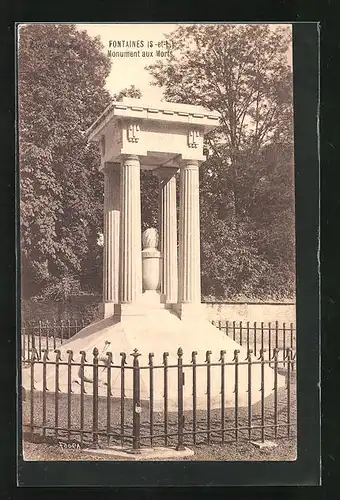 AK Fontaines, Monument aux Morts